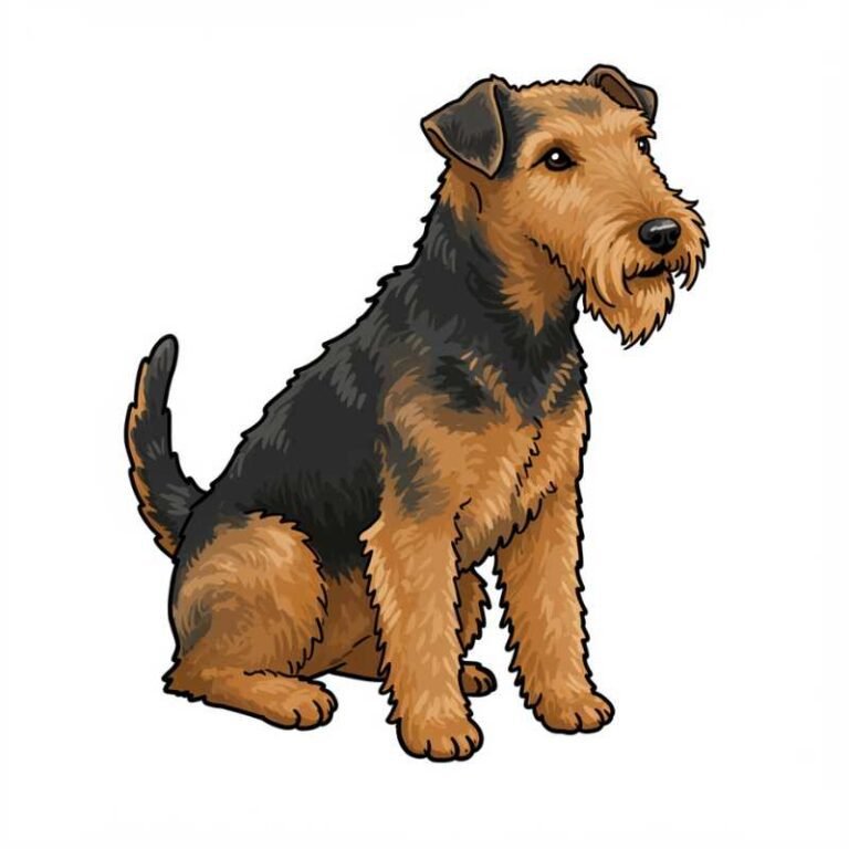 AI Image Dog Airedale Terrier