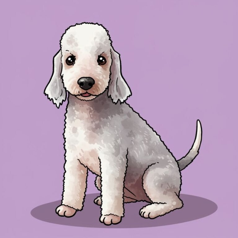 AI Image Dog Bedlington Terrier