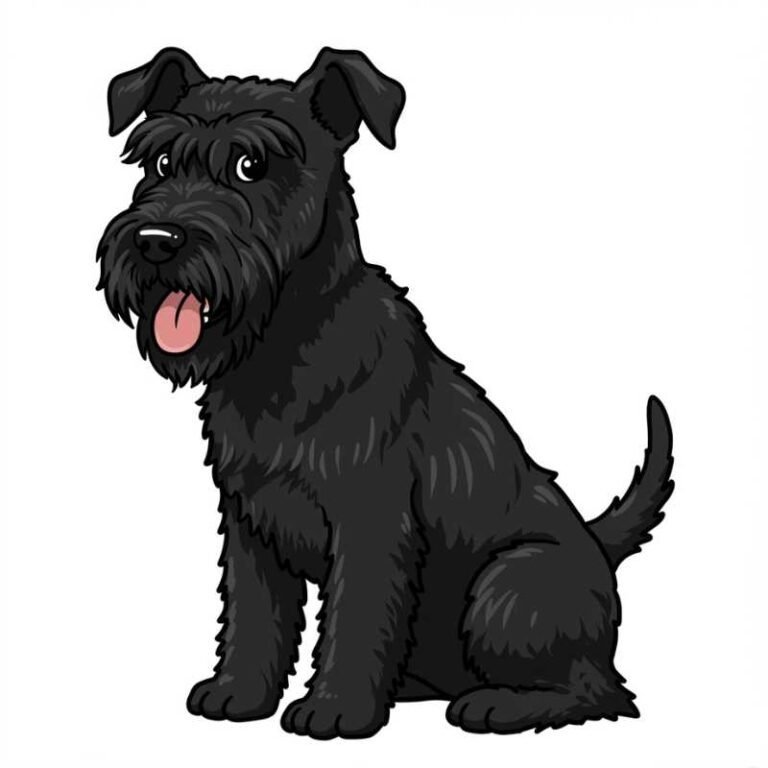 AI Image Dog Black Russian Terrier
