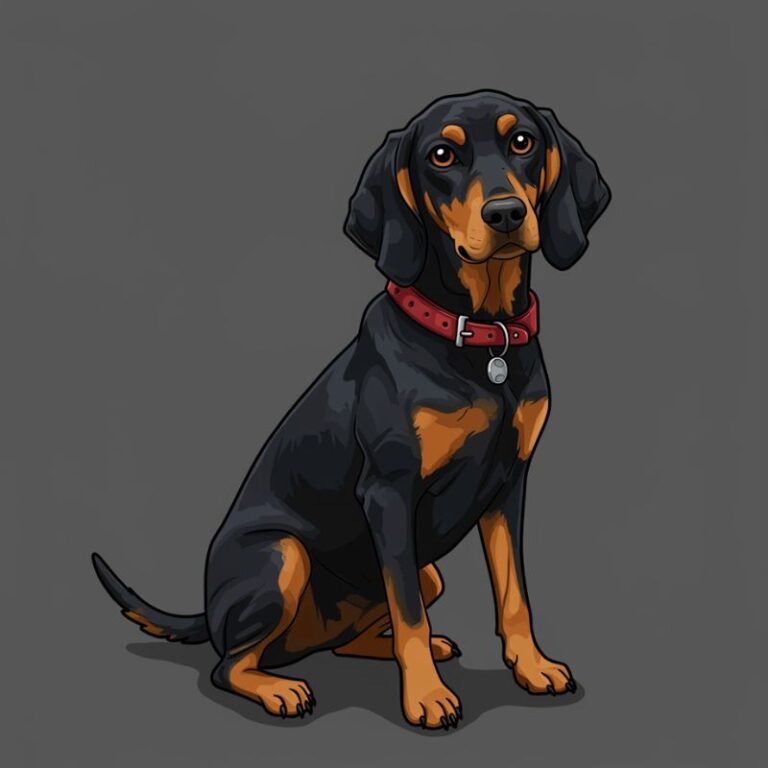 AI Image Dog Black and Tan Coonhound