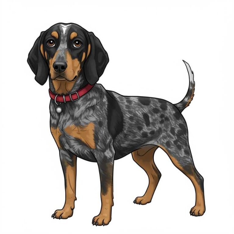 AI Image Dog Bluetick Coonhound