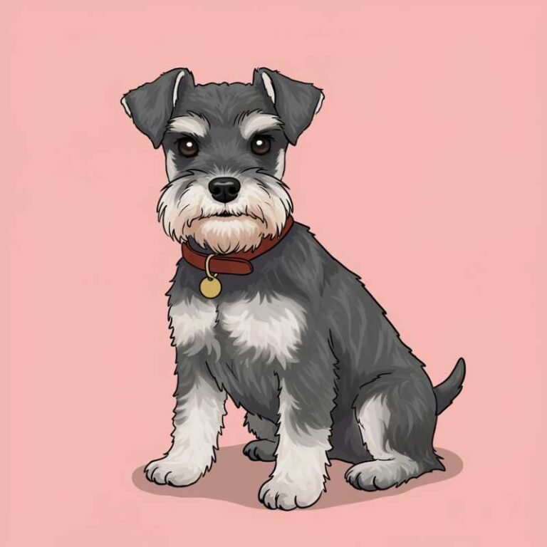 AI Image Dog Miniature Schnauzer