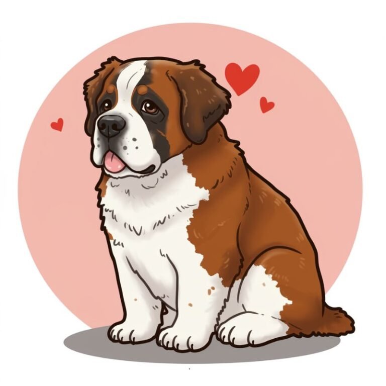 AI Image Dog Saint Bernard