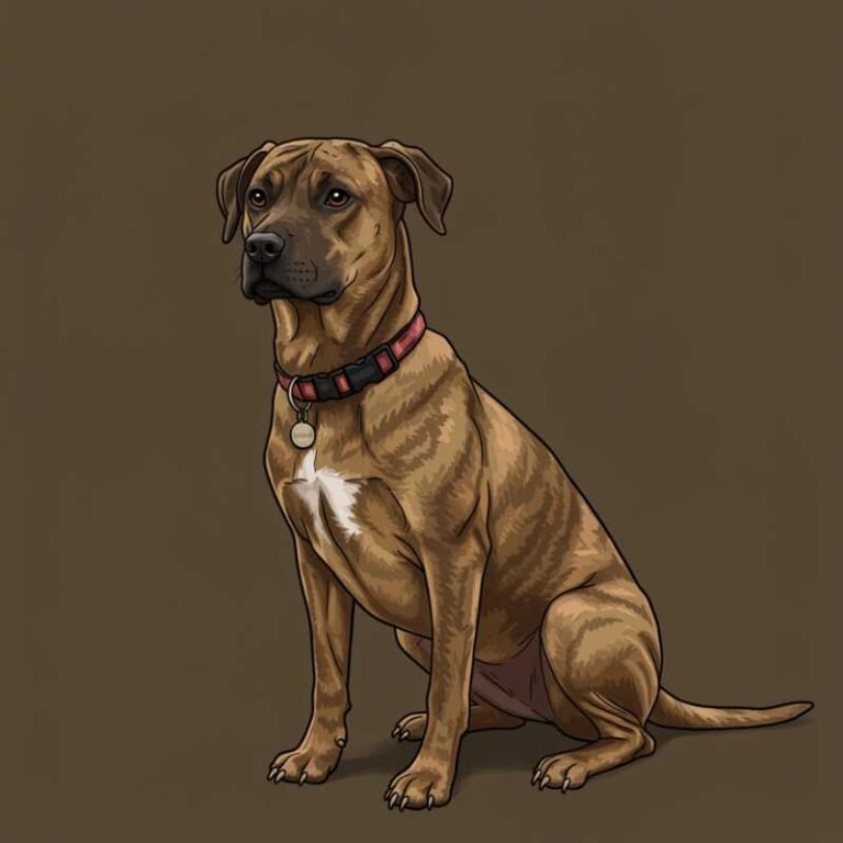 AI Image Dog Treeing Tennessee Brindle